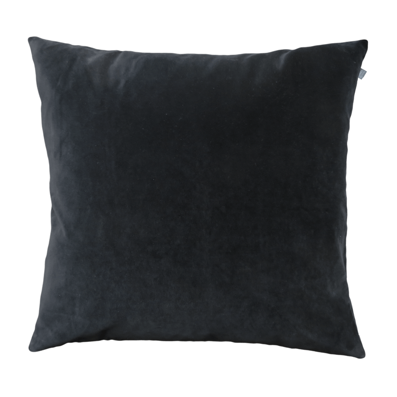 Large Velvet Cushion - Black - Sabba Designs