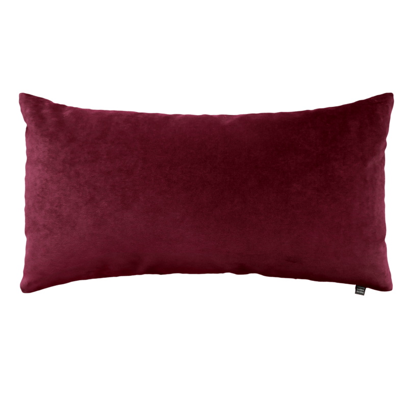 Long Velvet Cushion - Burgundy - Sabba Designs